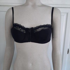 Fashion Nova Cardi. B black lace bra with front zipper closure and lace …